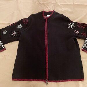 Breckenridge Woman snowflake cardigan